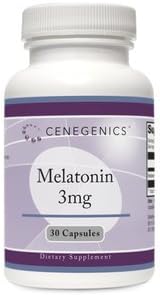 Cenegenics Melatonin 3mg, 30 Count Bottle- to Help Regulate Sleep & Wake Cycles