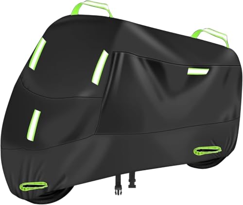 Telo Coprimoto per Aprilia Tuono 660 1000 Factory Tuono V4 1100 RR 2021-2024 2025 2026, Protezione UV Esterna Coperture Tessuto Oxford Antipioggia Antipolvere Coprimoto,C-Black Green