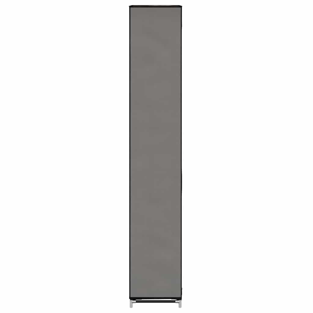 Zapatero con cubierta gris 57 x 29 x 162 cm de tela, 8 niveles para hasta 20 pares de zapatos, almacenamiento de zapatos con funda de tela no tejida