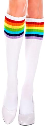 Image of ToBeInStyle Women's Knee High Socks with Striped Top