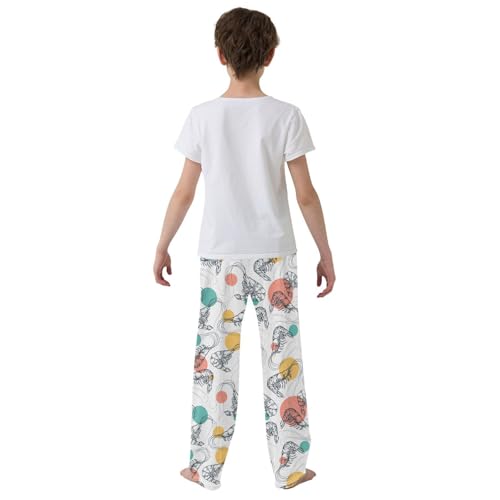 ZZXXB Shrimp and Polka Dot Boys Long Pants Soft Trousers Elastic Waist Kids Lounge Bottoms with Pockets S-XL3