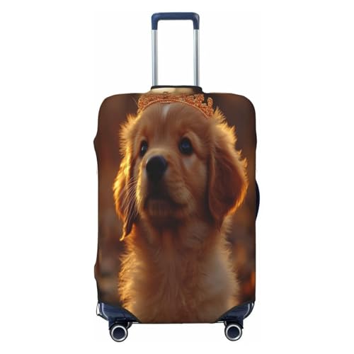 A Dog Under The Sunset Durable Luggage Cover Suitcase Protector Anti-Scratch Luggage Cover Fits 18-32inch Luggage, Black, X-Large