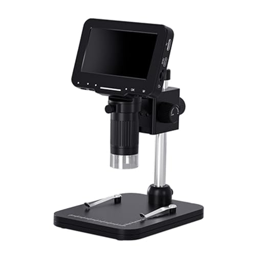 Microscopio digital LCD de 4.3 pulgadas, grabadora de video 720P, aumento de 1-1000X, lupa de microscopio de monedas, vista de PC