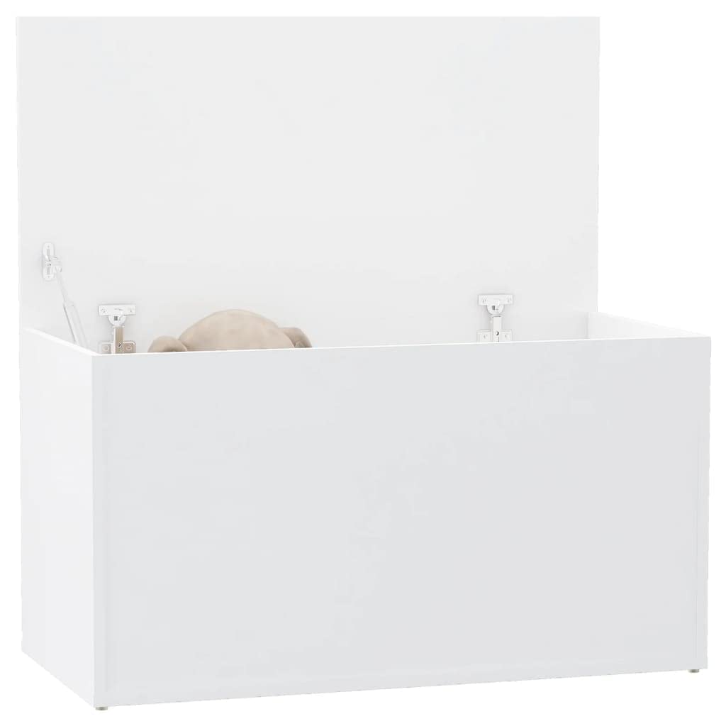 vidaXL Cassapanca Bianca 84x42x46 cm in Legno Ingegnerizzato