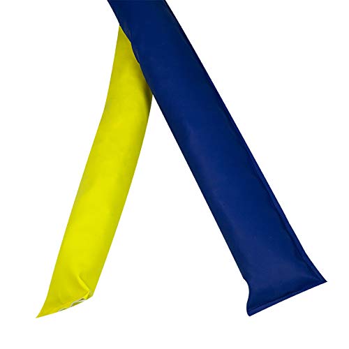 Foto von AMF Life Longier-Hilfe für Pferde aus Kunstleder, Hindernisstangen, Richtläufer, 4er Set, 2X blau - 2X gelb, 1,8m lang