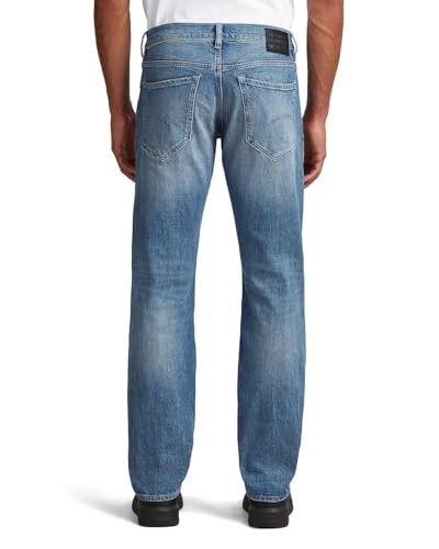 G-STAR Raw - Mens Mosa Straight Jeans, Color Sun Faded Blue Donau, Size: 29W x 34L2