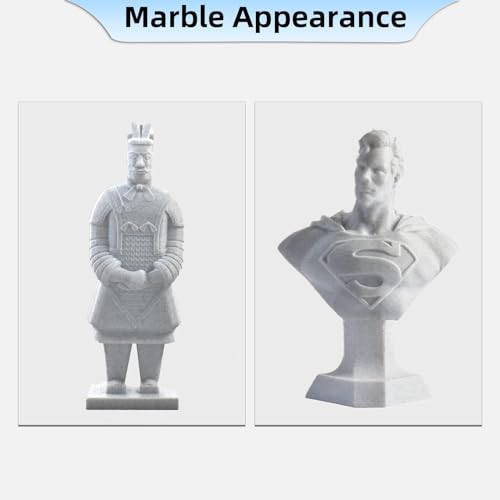 Image of PLA Filament 1.75mm Marble Grey, Stone-Like Texture, Consistent Diameter + /- 0.03mm, Vacuum Packaging 3D Printer Filament 1KG Spool