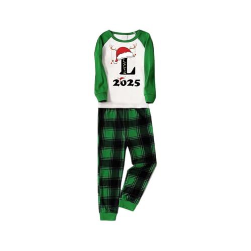 Generico Pijama Familia Navidad Juego de Invierno Pijamas Navideños a juego Par Cuello Redondo Dos Piezas Pijama Para Niños Niño Algodón Christmas Pyjama Cómodo Manga Larga Ropa De Noche