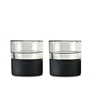 Rabbit Freezable Whiskey Glasses (Clear/Black, Set of 2)