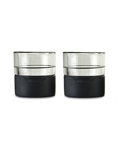 Rabbit Freezable Whiskey Glasses (Clear/Black, Set of 2)