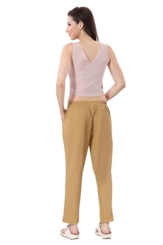 Image of TRASA Ultra Soft Cotton Regular and Plus 8 Colour Cotton Pants for Womens and Girls - Available Sizes : M,L,XL,2XL,3XL,4XL,5XL