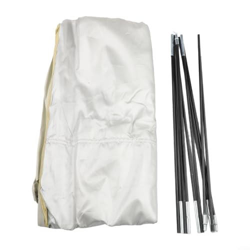 Gdfnmogo Tenda portaoggetti da esterno con 9 ripiani, in tessuto Oxford, armadio da campeggio per scarpe e attrezzature, telaio leggero in fibra di vetro per (bianco)