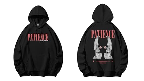 Image of SXV 'Patience' Printed Cool Aesthetic Sweatshirt Hoodie