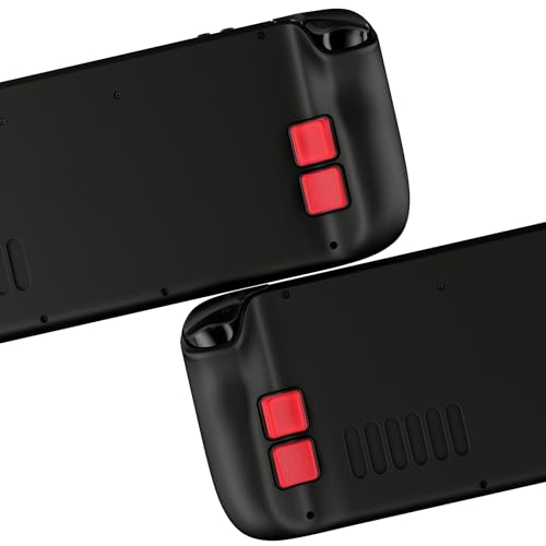 PlayVital Kit de Botones Traseros para Steam Deck LCD y OLED - Mejora de Agarre y Protección, Accesorios Antideslizantes para Steam Deck, 2 Diseños Aerodinámico y Tachuelas (Rojo) - imagen 7
