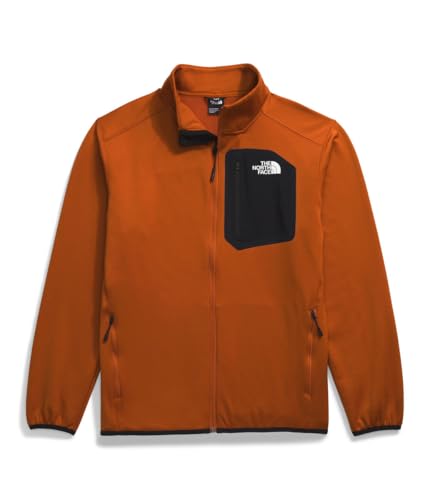 Image of THE NORTH FACE Men's Crest Full Zip Jacket | Water Repellent Fleece Coat, Double Layer Stand Collar & Zip Hand Pockets