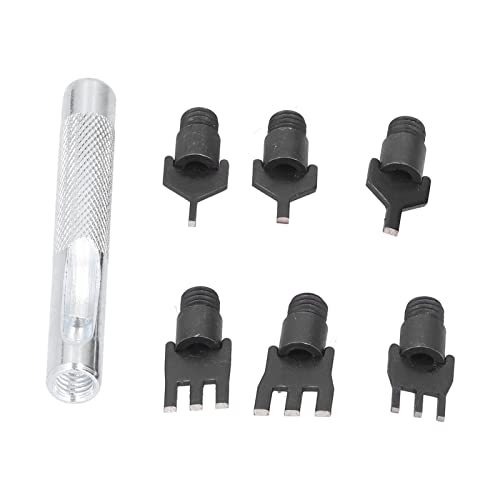 Ubervia® Leather Prong Punch, Diversified Nose Leather Hole Punch Interchangeable Head DIY Belt Punch for Tailor Shop for Household for Clothing Store Ubervia® Leather Prong Punch, Diversified Nose Leather Hole Punch Interchangeable Head DIY Belt Punch for Tailor Shop for Household for Clothing Store