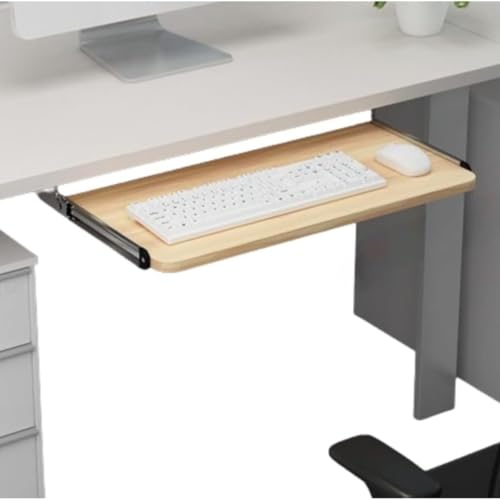 WhiteForest �L�[�{�[�h�g���C �� ����52/ 65/ 75cm�A��25cm�A�ω׏d 25kg �f�X�N�� �X���C�h�� �E�}�E�X�� �l�ԍH�w �p�����P ���y�� ���t�����ȒP �����o�� ��t�� (52x25cm,���C�g�E�H�[���i�b�g)