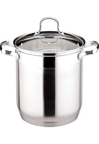 Josef Strauss Le Stock Pot 25 Quart Stockpot | Tempered Glass Lid, Induction Compatible, Oven and Dishwas