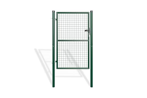 Casanoov Portillon Grillage 1x1,50 m Acier Galvanisé Vert Mousse OLGA – Design Classique Robuste – Résistant Intempéries et Corrosion – Montage Facile...