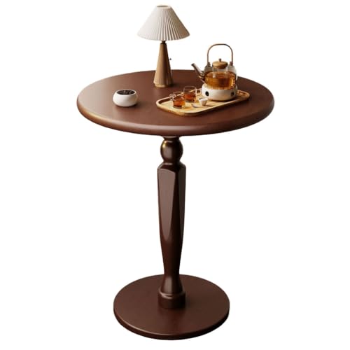 Table d'appoint ronde en bois pour optimiser l'espace du salon