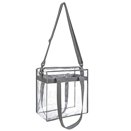 Bolsa tote transparente BAGAIL 12x6x12 con cierre y correa ajustable miniatura 6