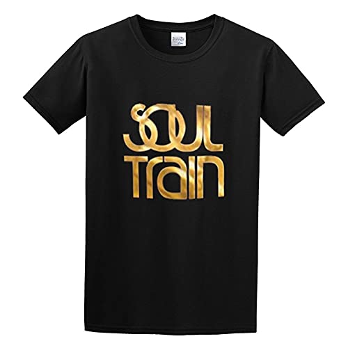 XINJIEDIAN Soul Train Logo Musical Show O Neck Men T-Shirt Crew Neck Unisex Short Sleeve T-Shirt XL