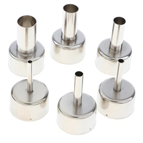 Image of CALANDIS 6 Pack Universal 858 Heat Gun Nozzle Hot Air Desoldering Station Gun Mouth