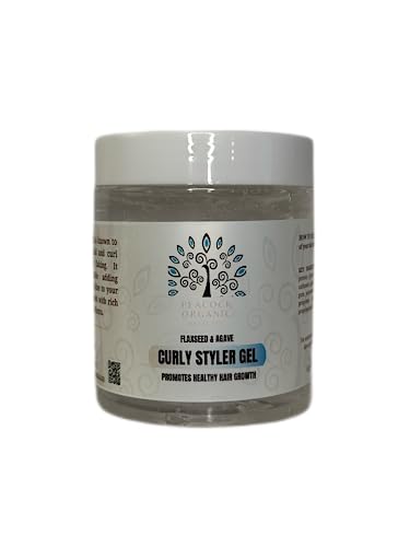 Flaxseed & Agave Gel for Curly, Kinky 4C Hair - Curly Hair Gel for Black Women - Curl Defining Hair Gel - 8 Oz