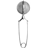HIC Long Handle Loose Leaf Snap Tea Infuser, 18/8 Stainless Steel Mesh Tea Strainer, 1.5-Inch
