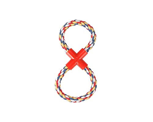 Image of Cotton Chew Dog Rope Toy, Double Ring Dog Chew Tug Toy, Medium, Multicolor
