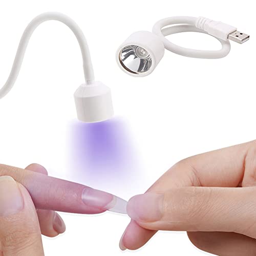 Mayyou Mini lampe de séchage à ongles USB 6 W pour vernis gel, lampe à ongles UV LED, outil de manucure, blanc Cover