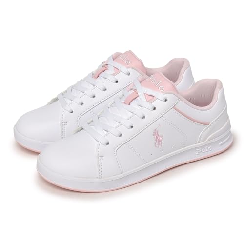 [ポロ ラルフローレン] HERITAGE COURTIII T-TOE RL02475101 RL02475103 スニーカー レディース 4(23.5cm) 01.ホワイト×ピンク [並行輸入品]のサムネイル