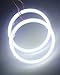 Qasim 1-Pair White 110MM 81SMD COB LED Halo Ring Angel Eyes with lampshade Cover 12V 24V Led DRL Fog Light