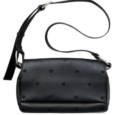 [starrycoo] ショルダーバッグ レザー ボディバッグ レディース 肩掛けバッグ 革 アウトドア ファッション 水玉模様のデザイン 人気 軽量 2way 斜め掛 小さめ おしゃれ 大容量 柔らかい 通勤 アウトドア 黒