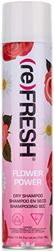 (re)FRESH - DRY SHAMPOO for Absorbing Hair Oil, Sweat, and Odor (Flower Power, 11.55 fl. oz.)