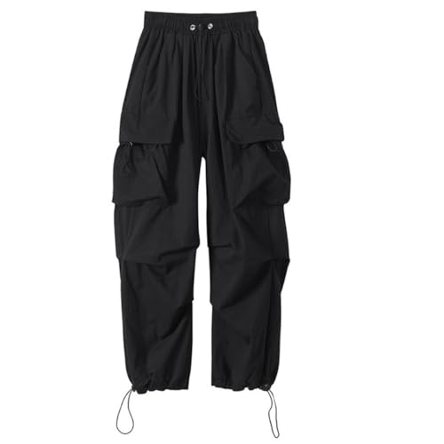 Boy's Casual Cargo Pants Drawstring Tactical Pants with Multi Pockets Work Pants for Men