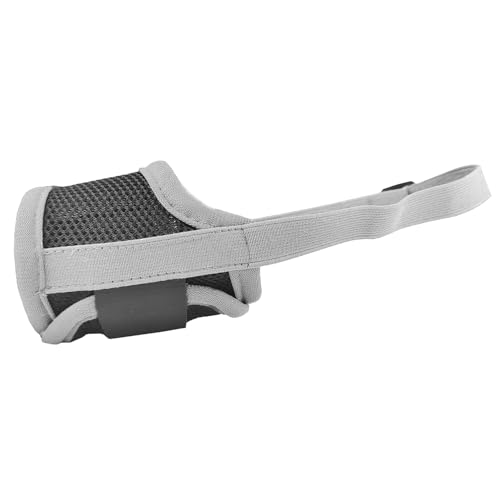 AiliStar Soft Dog Muzzle Mesh Pet Muzzle for Dogs Dog Muzzles with Velcro Closure Prevent for Biting Barking Chewing Black Grey Small