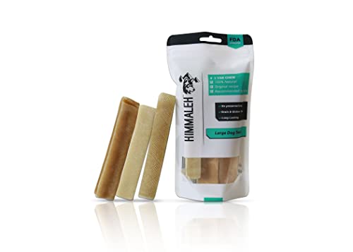 Himmaleh Yak Chews for Dogs, Yak chews for dogs Large (pack of 3), Protein Rich Dog Chews Long Lasting Natural