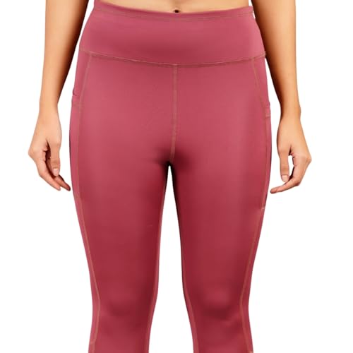 Image of NINQ high Waist Women Gym Compression Pants for Workout with Pocket, Yoga & Exercise, Active Wear Legging Sports Tights Trousers with Comfortable Fit for Running, Jogging & Training