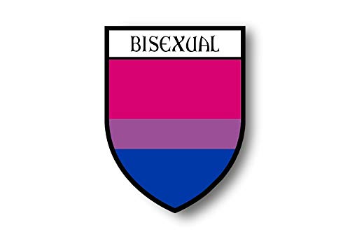 Rainbow / Bisexual Flagge Aufkleber – 10x7,5 Cm, Vinyl, Wasserfest & UV-beständig