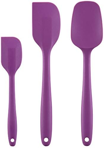 Cooptop Silicone Spatula Set - Rubber Spatula - 600°F Heat Resistant Baking Spoon & Spatulas(Purple)
