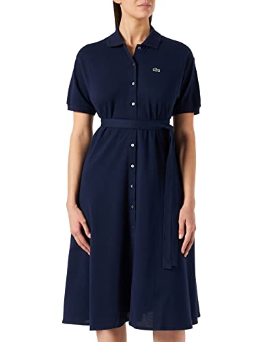 Lacoste EF5471 Vestito, Marine, 42 Donna