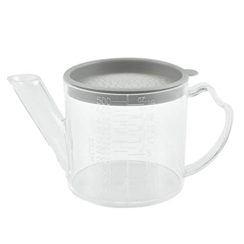 Yardwe 500ml Oil Strainer Pot Grease Can Oil Storage Can Container Suitable for Storing Frying Oil and Cooking Grease