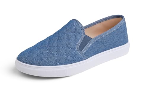 Image of FEVERSOLE Women's Casual Slip On Sneaker Comfort Quilted Loafer Flats