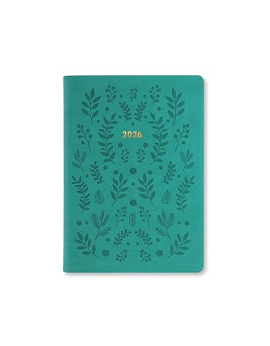 Letts of London Woodland 26-082167 Agenda semainier 2026 Vert Format A6