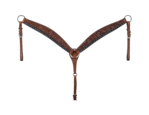 Tough 1 Turquoise Buckstitch Breastcollar Horse Me