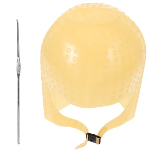 Toyvian Gorro para Mechas de Silicona Elástica Marrón Reutilizable para Teñir el Cabello Herramienta Profesional para Coloración Casa y Salón de Belleza