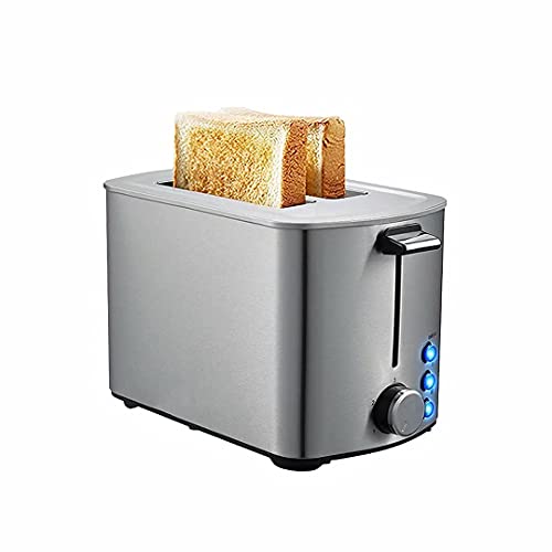 Dpliu 2 Scheiben-Toaster, Edelstahl-Toaster, breiter Slot / 5 Brot-Farbton/Abtauen/Aufwärmen/Abbrechen-Funktion…
