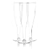 Party Essentials Hard Plastic One Piece 5-Ounce Champagne Flutes, 25-Count, Clear