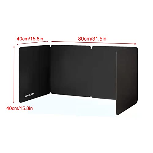 Splatter Guard For Cooking, 4 Sided Splatter Guard, Upgrade Stainless Steel Anti Splatter Shield Guard For Stove Top, Foldable Grease Splatter Screen, Stove Splatter Guard Blocks (31.5*15.8*15.8 In) #TOP3